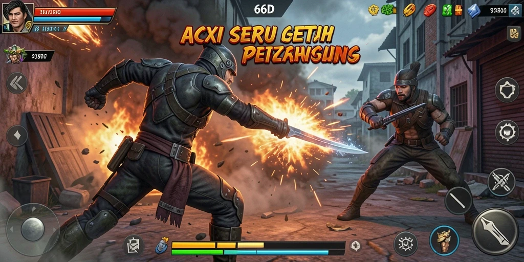Tampilan gameplay seru dan menegangkan dari 66D.