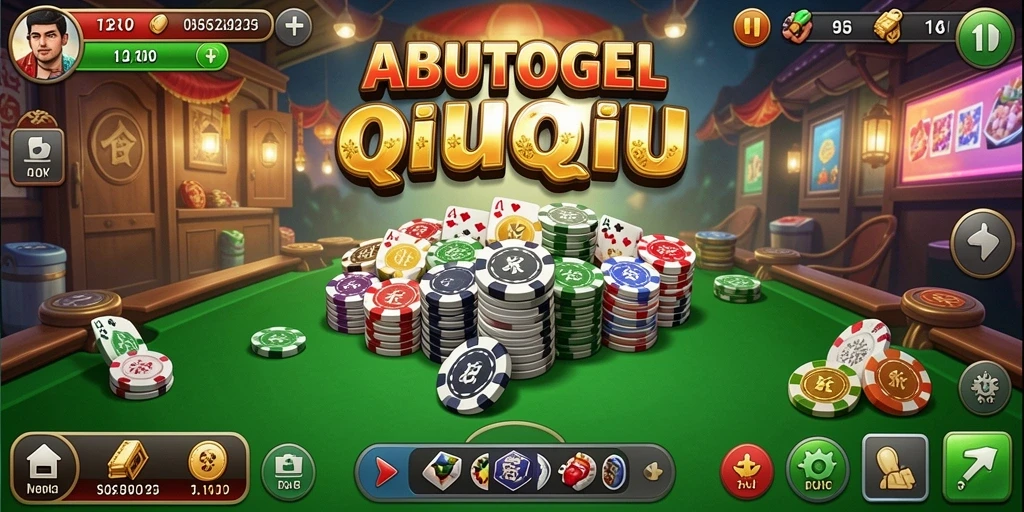 Tangkap layar ABUTOGEL dengan gameplay QiuQiu yang menantang.