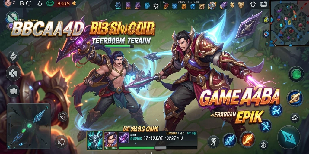 Screenshot gameplay BBCA4D menampilkan aksi seru dalam pertarungan tim.