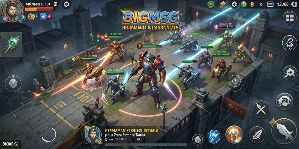 Tampilan gameplay BIGMSG menampilkan aksi strategi yang mendebarkan dan penuh tantangan.