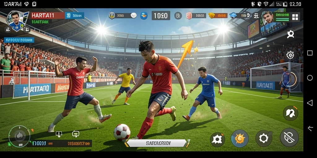 Tampilan gameplay menarik dan penuh aksi dalam HARTA11.