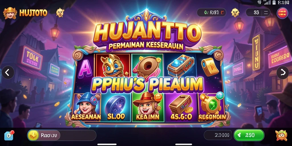 Tampilan gameplay HUJANTOTO yang seru dan menarik.
