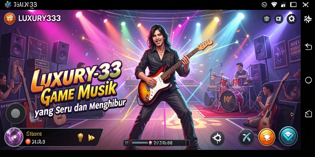 Tampilan gameplay LUXURY333 yang seru dengan berbagai lagu.