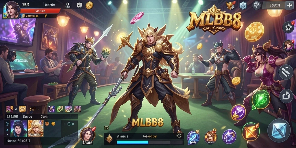 Screenshot gameplay <strong>MLBB8</strong> Menampilkan suasana Live Casino yang autentik.