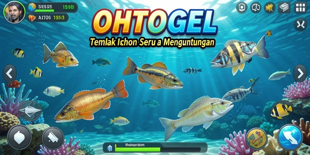 Tampilan gameplay OHTOGEL dengan aksi tembak ikan yang mendebarkan.