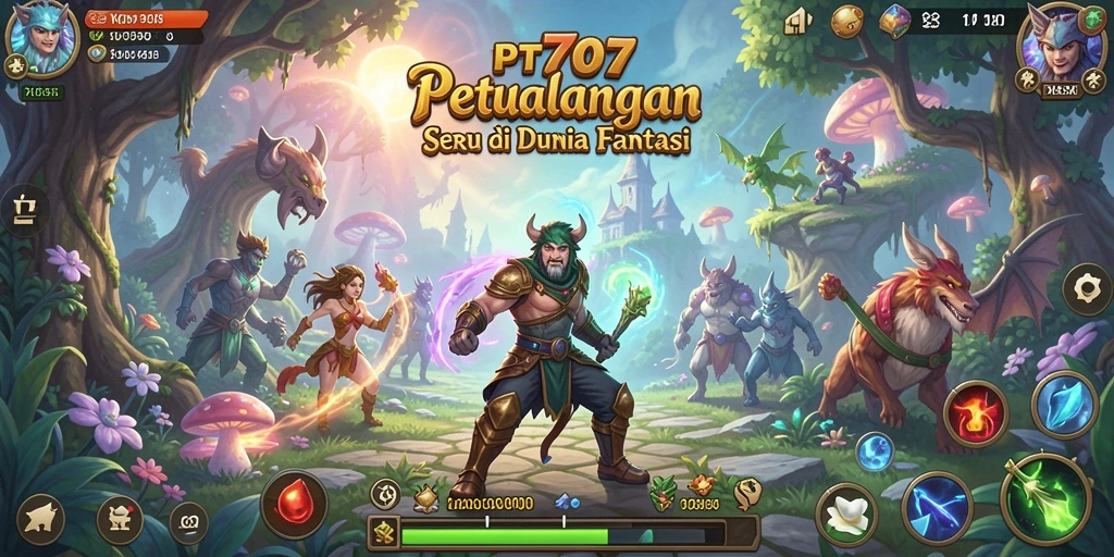 Tangkapan layar dari permainan seru PT707 di dunia petualangan.