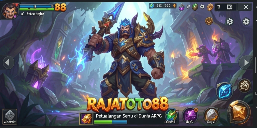 Tampilan menarik dari aksi gameplay ARPG RAJATOTO88.