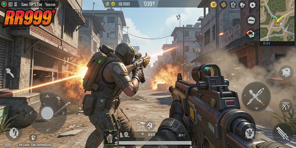 Screenshot menunjukkan aksi mendebarkan dalam gameplay TPS.
