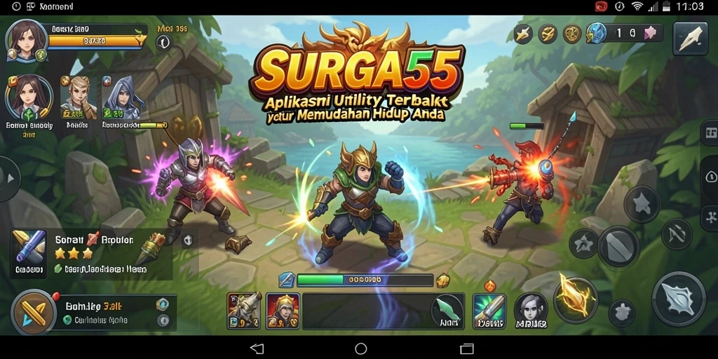 Screenshot utama SURGA55 menampilkan antarmuka aplikasi Utility yang intuitif.