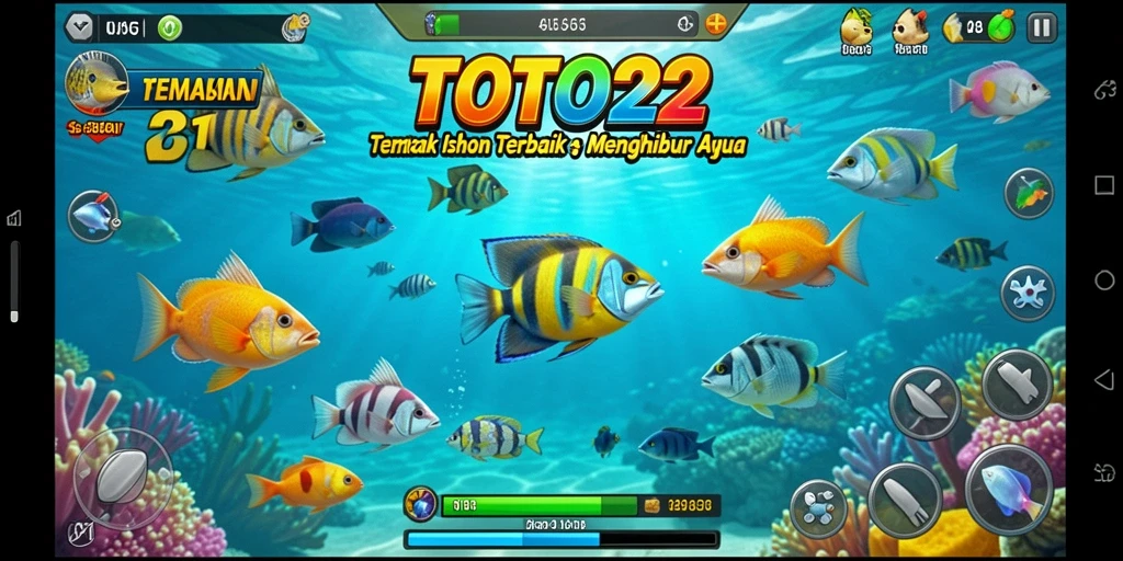 Tampilan gameplay menembak ikan yang seru dan interaktif.