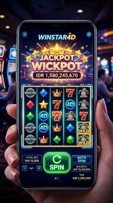 Tampilan utama aplikasi winstar4d yang menarik dan intuitif.
